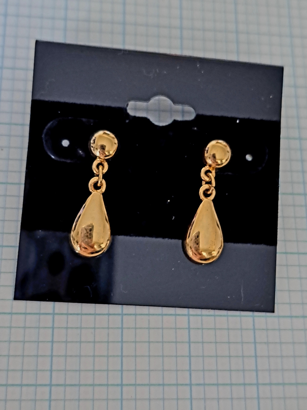 Gold Teardrop Dangle Earrings - Women Jewelry
